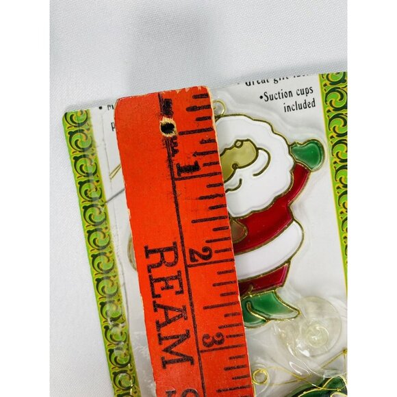 Vintage Christmas Suncatcher Resin Snowman Train Lantern Set of 3 New Old Stock - Picture 5 of 9